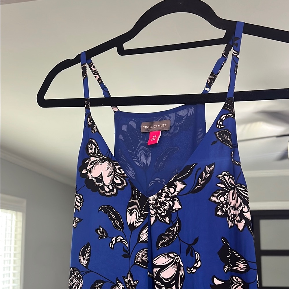 Blue Floral Flowy Dress - Picture 3 of 6